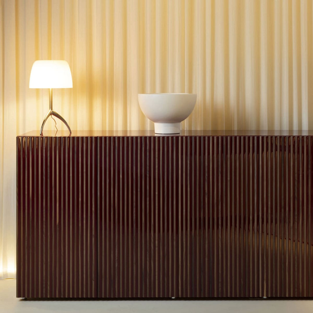 Glossy Lacquered and Walnut Wood Sideboard LEON DECOR H 66 by Sth for Horm