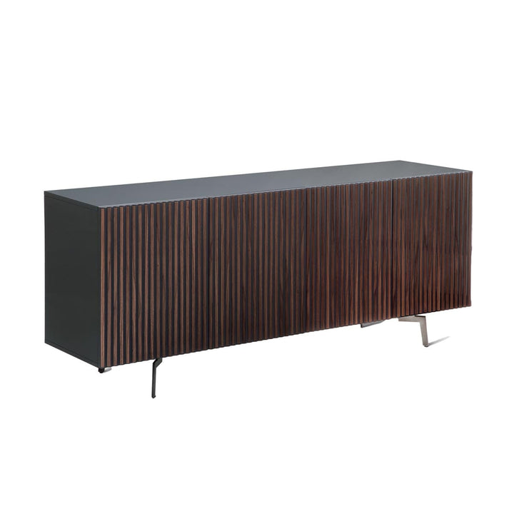 Matt Lacquered and Walnut Wood Sideboard LEON DECOR H 66 by Sth for Horm