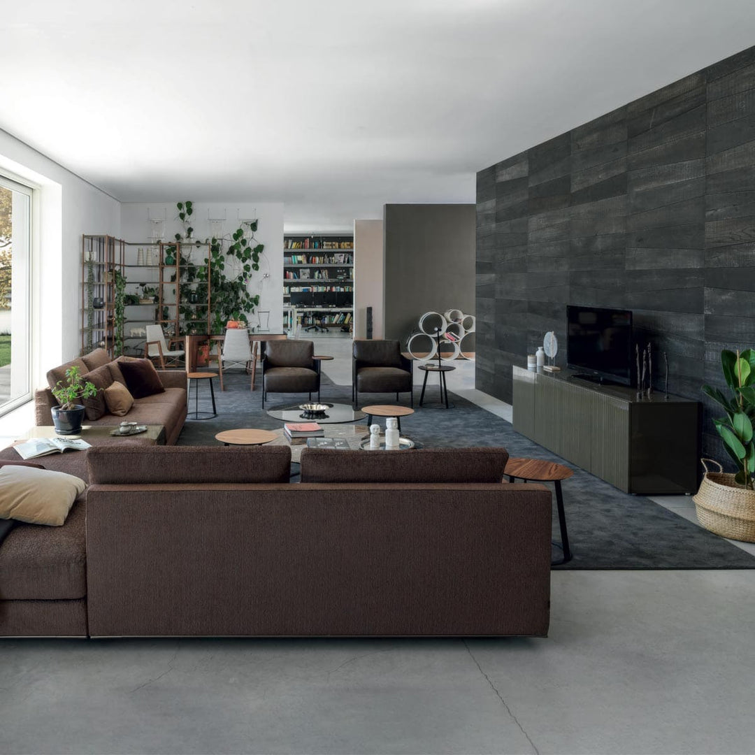 Glossy Lacquered and Walnut Wood Sideboard LEON DECOR H 66 by Sth for Horm 3