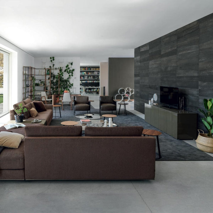 Glossy Lacquered and Walnut Wood Sideboard LEON DECOR H 66 by Sth for Horm 3