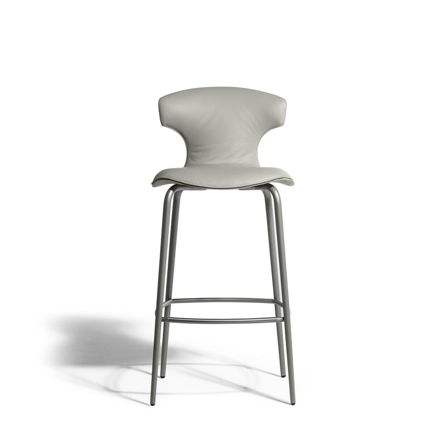 Leather Bar Stool MONTERA MAS by Roberto Lazzeroni for Poltrona Frau 01