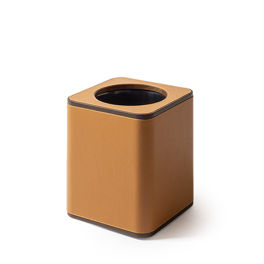 Leather Wastepaper Bin OFFICE COLLECTION by Giobagnara for Poltrona Frau 4