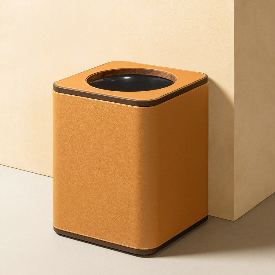 Leather Wastepaper Bin OFFICE COLLECTION by Giobagnara for Poltrona Frau 6