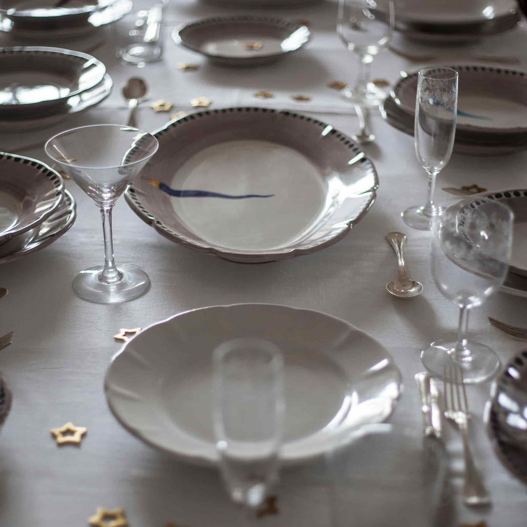 Assiette de service ovale en céramique VIETRI - FORTUNA par Germana Scapellato pour Wtfb