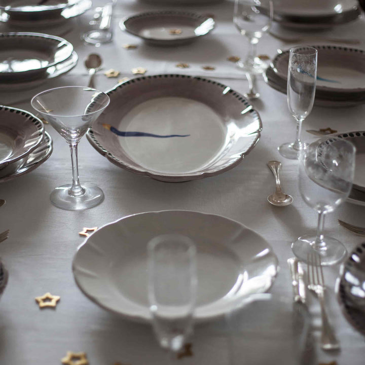 Assiette de service ovale en céramique VIETRI - FORTUNA par Germana Scapellato pour Wtfb