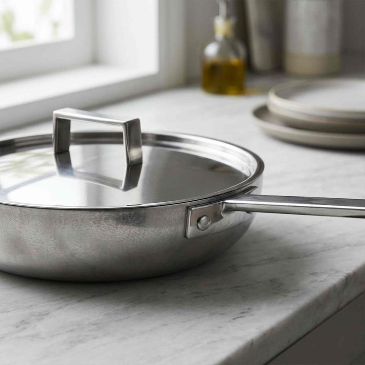 Stainless Steel Pan FRYING PAN ATTIVA PEWTER by Mepra