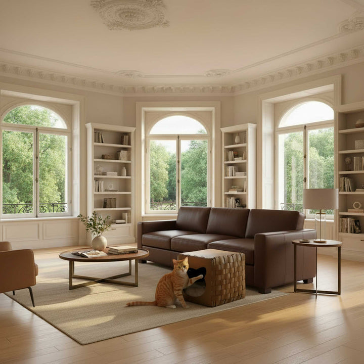 House for Pet leather pet bed by Ekaterina Borovkova for ADJ Style, modern designer pet furniture