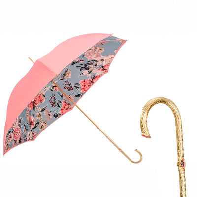 Umbrella PINK WITH FLOWER by Pasotti 01