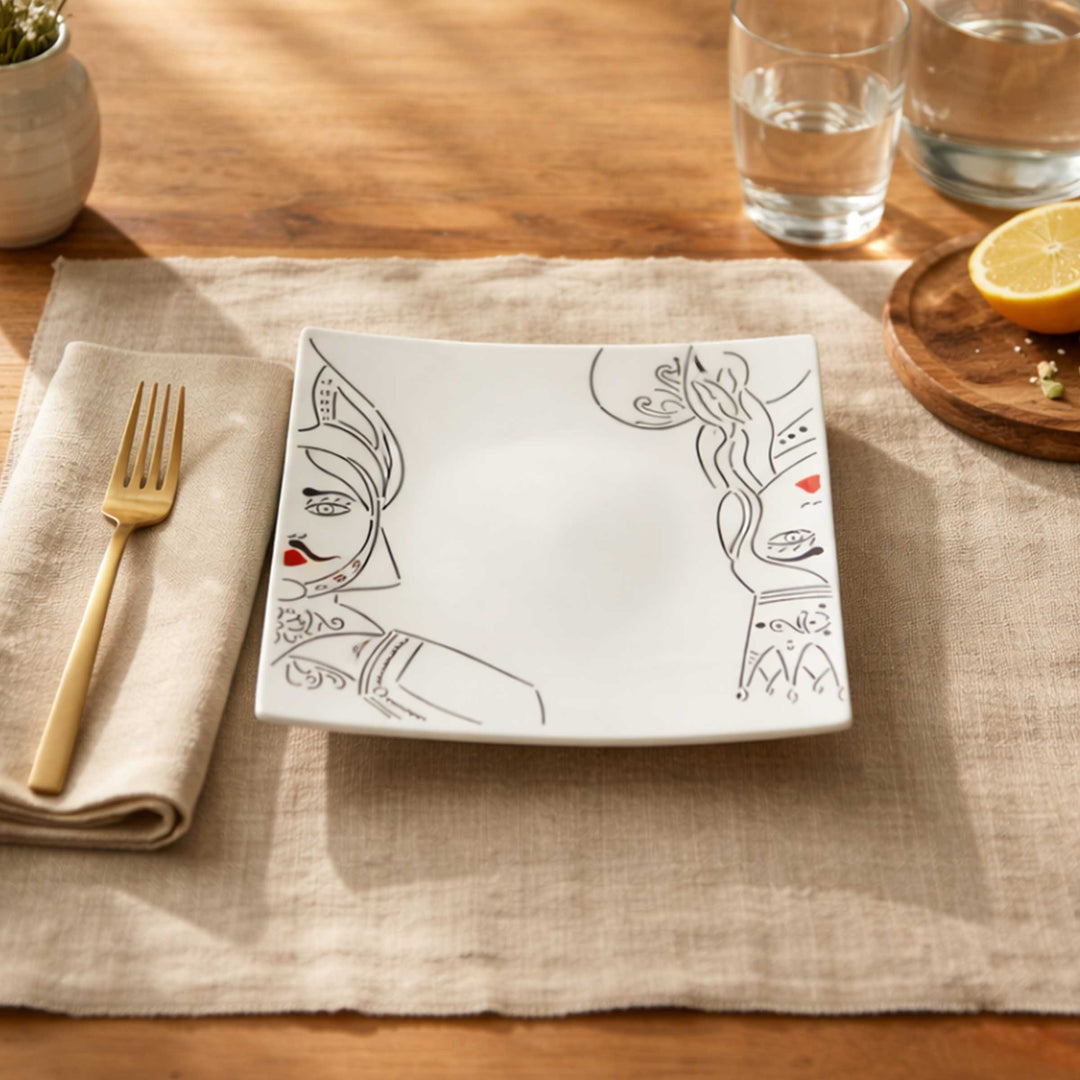 Set di sei piatti in ceramica PALADINI di Improntabarre