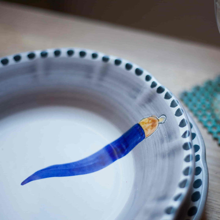 Piatto da zuppa in ceramica VIETRI - FORTUNA di Germana Scapellato per Wtfb