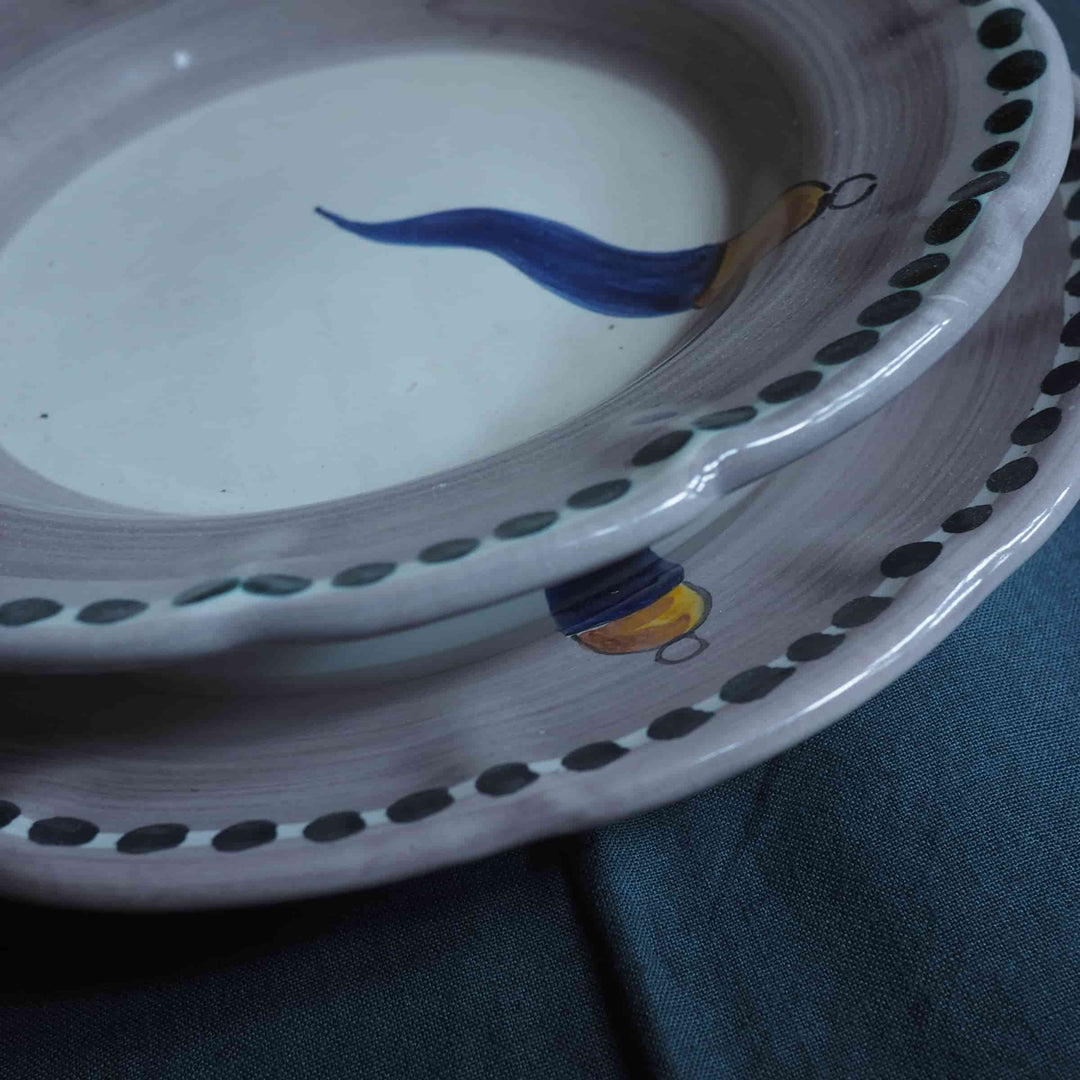 Piatto da zuppa in ceramica VIETRI - FORTUNA di Germana Scapellato per Wtfb