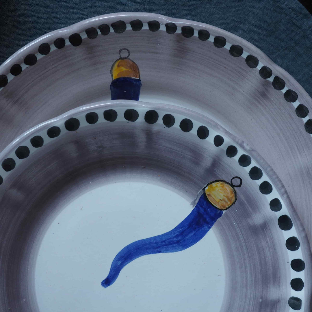 Ceramic Round Serving Plate VIETRI - FORTUNA by Germana Scapellato for Wtfb