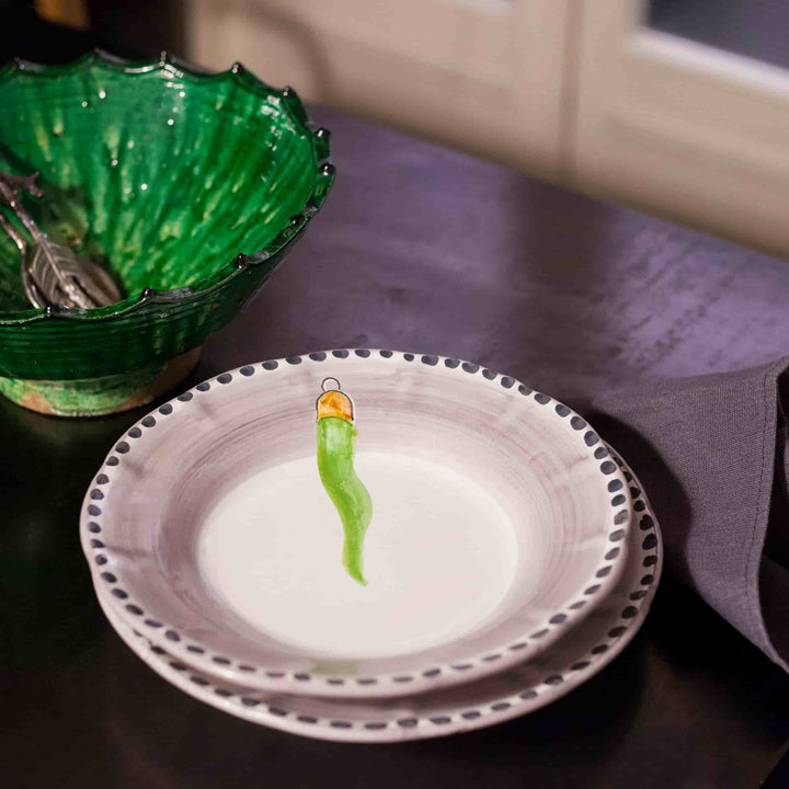 Piatto da zuppa in ceramica VIETRI - FORTUNA di Germana Scapellato per Wtfb