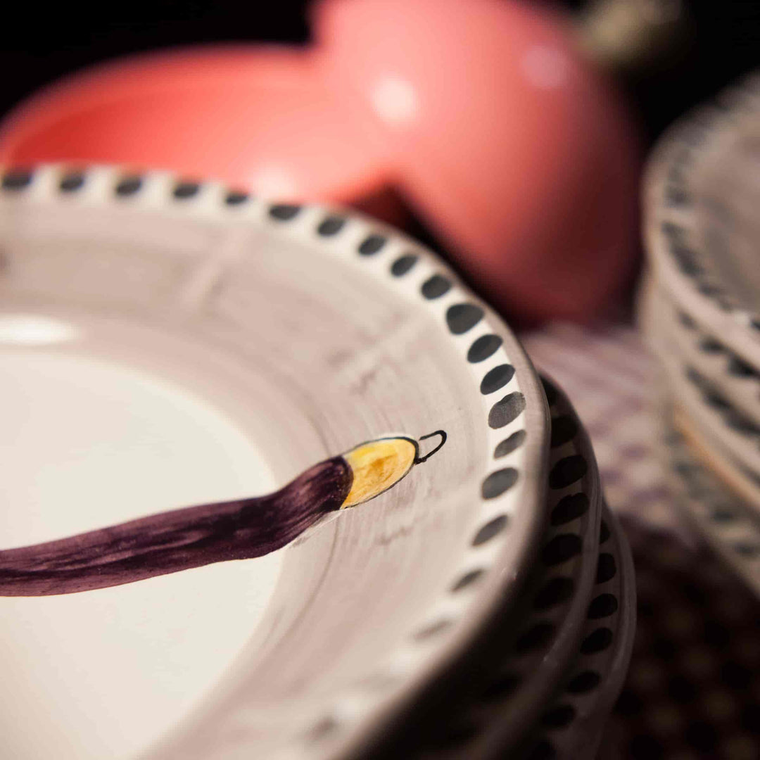 Piatto da zuppa in ceramica VIETRI - FORTUNA di Germana Scapellato per Wtfb