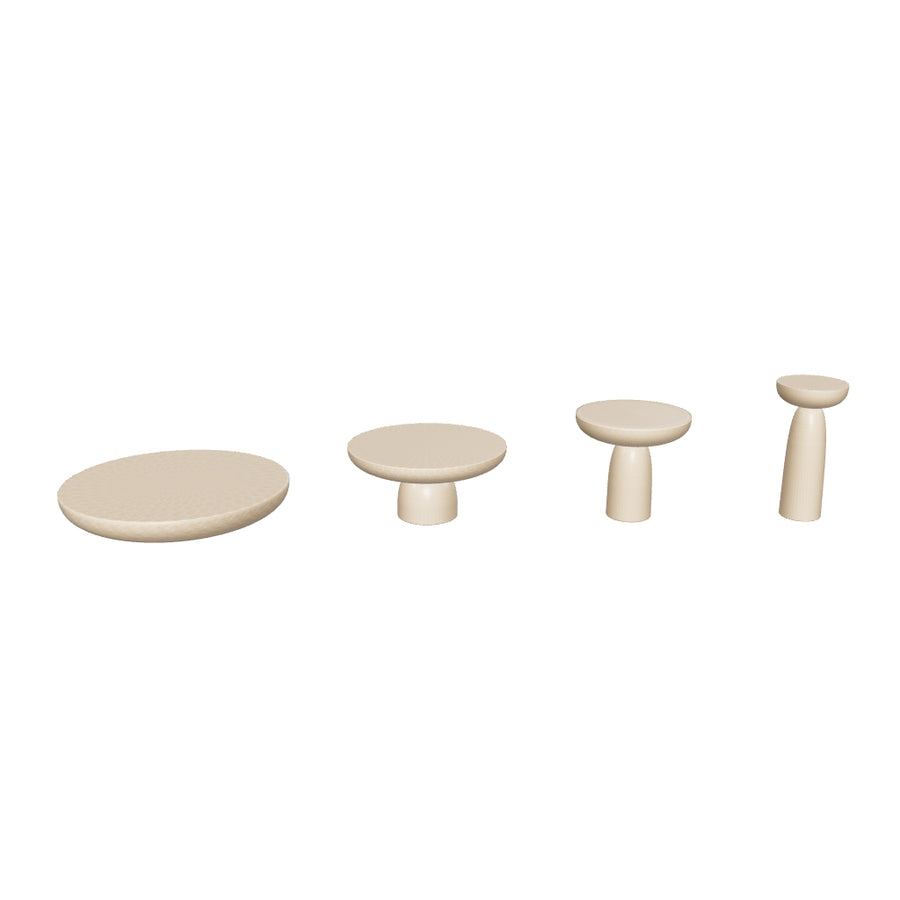 Coffee Table OLO Ivory by Antonio Facco for Mogg
