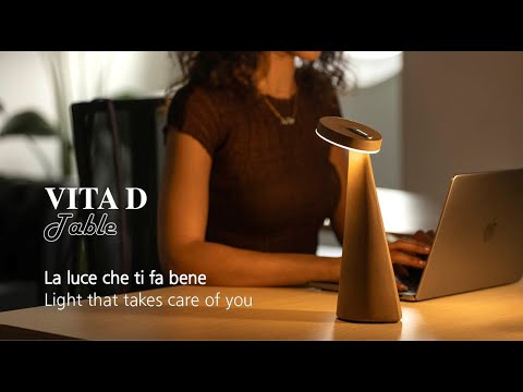 Portable Adjustable and Rechargable Lamp VITA D TABLE by Serena Vinciguerra for Nature Light