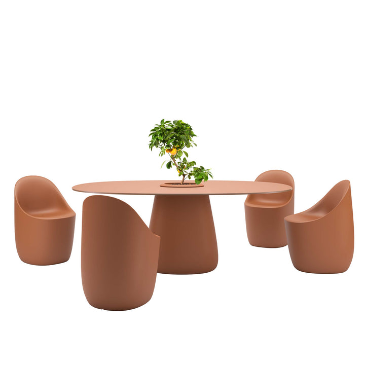 Oval Dining Table COBBLE BUCKET by Elisa Giovannoni for Qeeboo 32