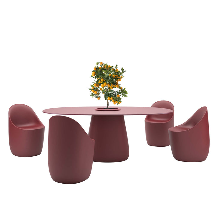 Oval Dining Table COBBLE BUCKET by Elisa Giovannoni for Qeeboo 24