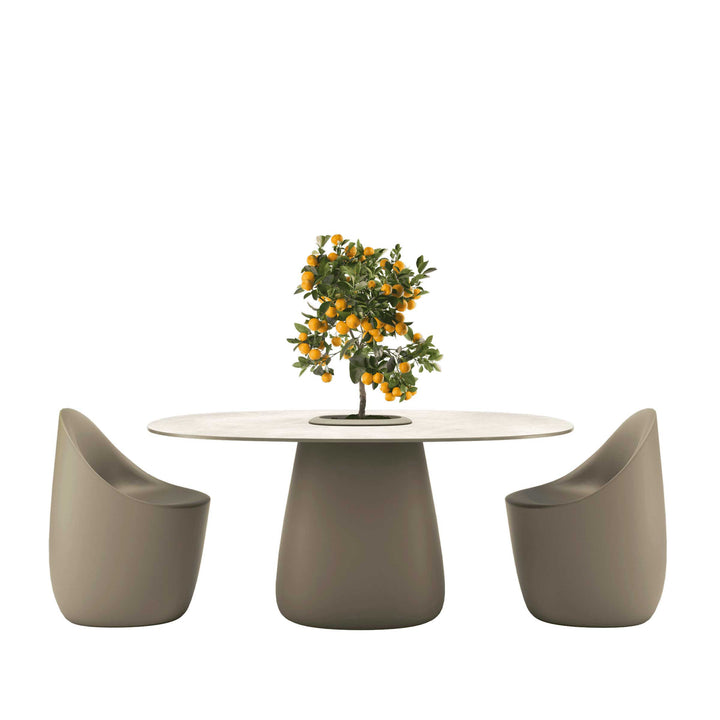 Stoneware Dining Table COBBLE BUCKET by Elisa Giovannoni for Qeeboo 04