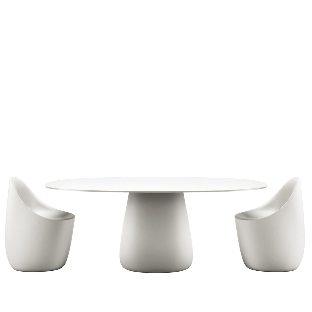 Oval Dining Table COBBLE by Elisa Giovannoni for Qeeboo 45