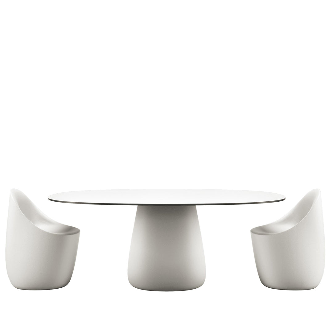 Oval Dining Table COBBLE by Elisa Giovannoni for Qeeboo 09