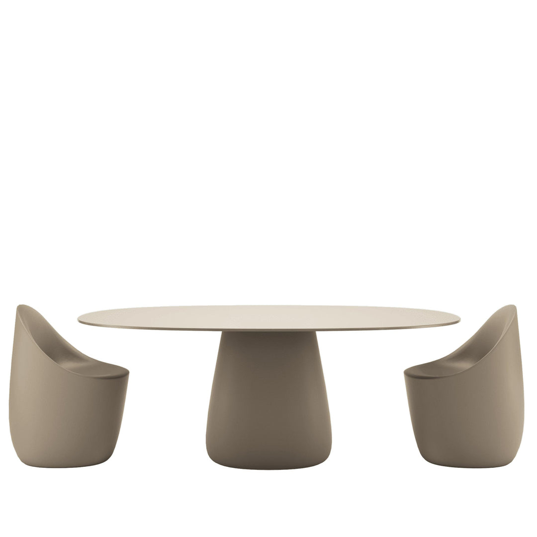 Oval Dining Table COBBLE by Elisa Giovannoni for Qeeboo 18