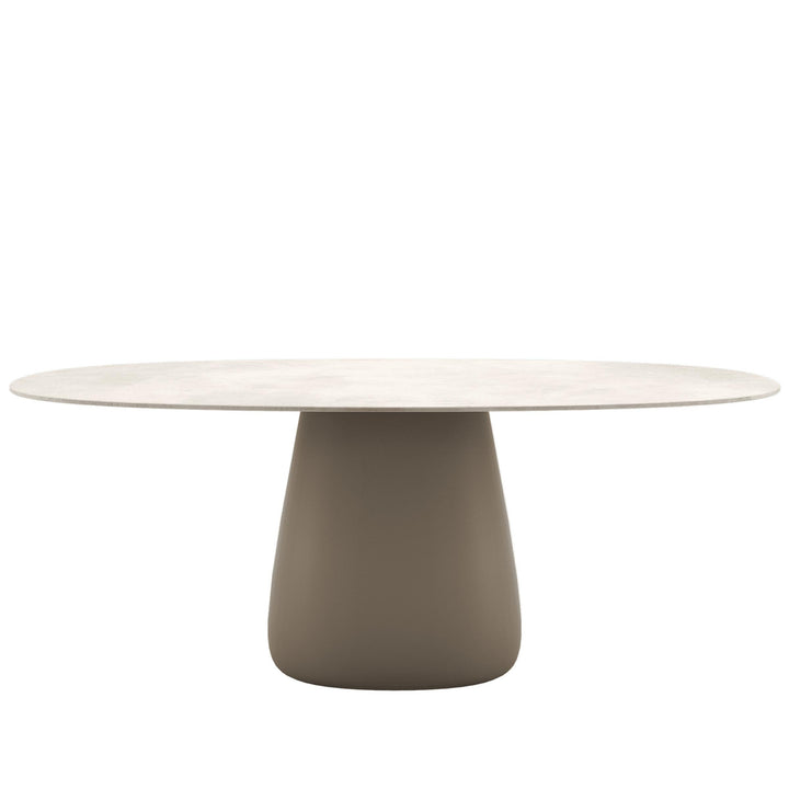 Stoneware Dining Table COBBLE by Elisa Giovannoni for Qeeboo 08