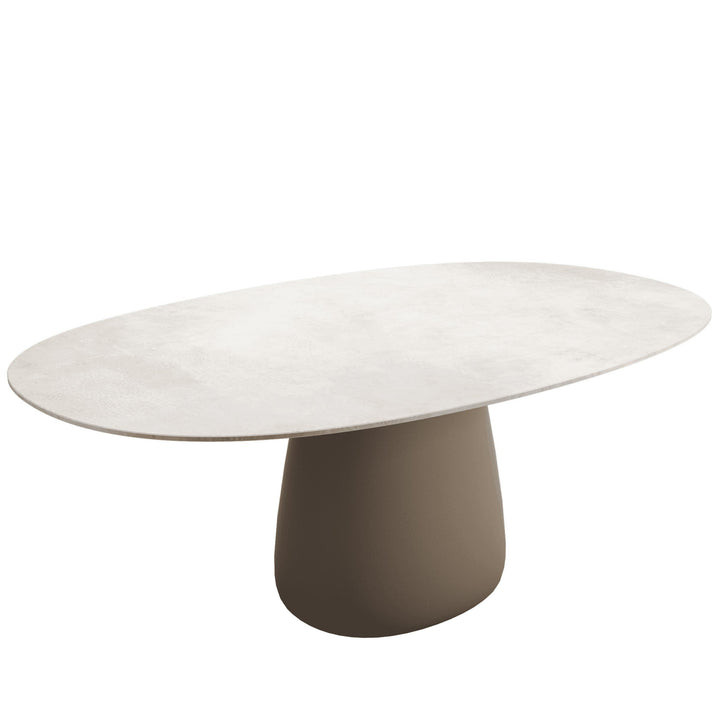Stoneware Dining Table COBBLE by Elisa Giovannoni for Qeeboo 06