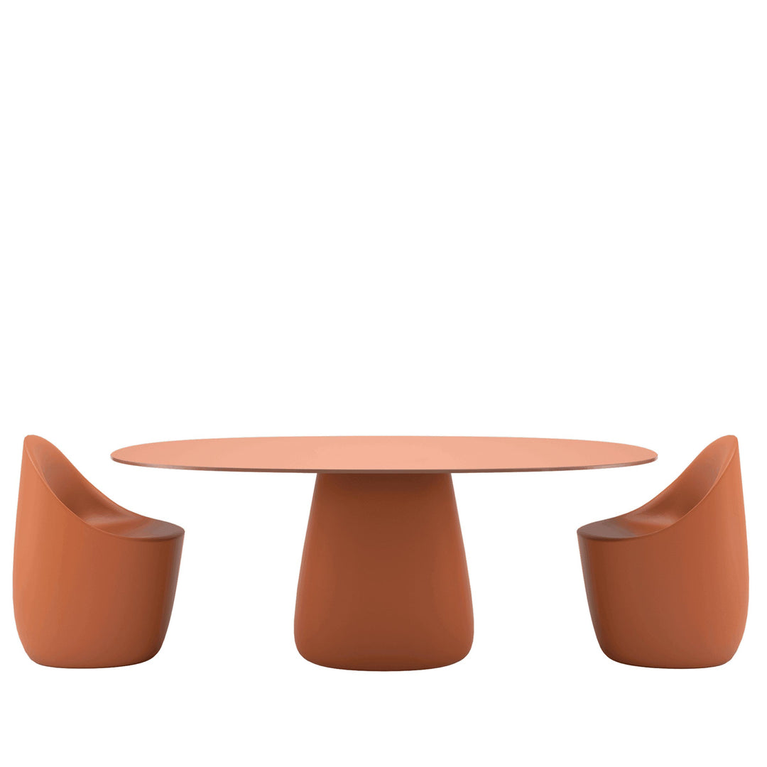 Oval Dining Table COBBLE by Elisa Giovannoni for Qeeboo 36