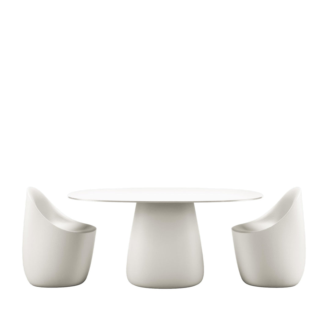 Oval Dining Table COBBLE by Elisa Giovannoni for Qeeboo 42