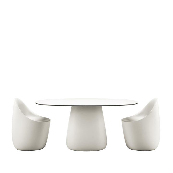 Oval Dining Table COBBLE by Elisa Giovannoni for Qeeboo 06