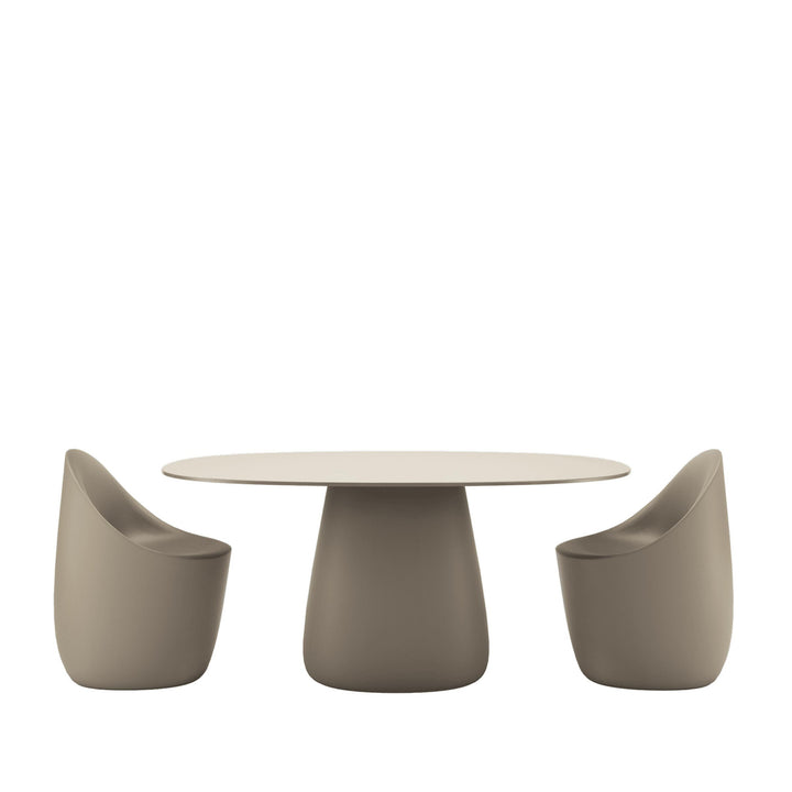 Oval Dining Table COBBLE by Elisa Giovannoni for Qeeboo 15