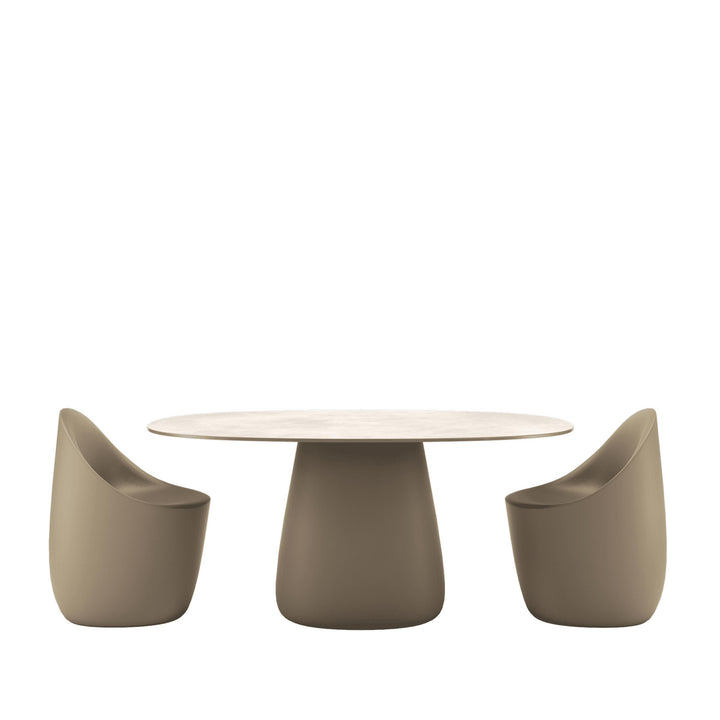 Stoneware Dining Table COBBLE by Elisa Giovannoni for Qeeboo 05