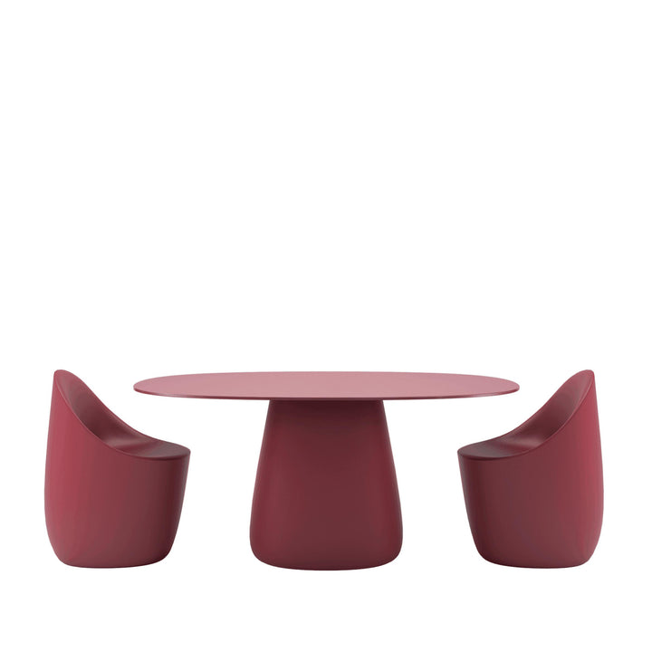 Oval Dining Table COBBLE by Elisa Giovannoni for Qeeboo 24