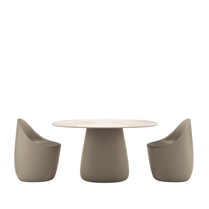 Stoneware Dining Table COBBLE by Elisa Giovannoni for Qeeboo 02