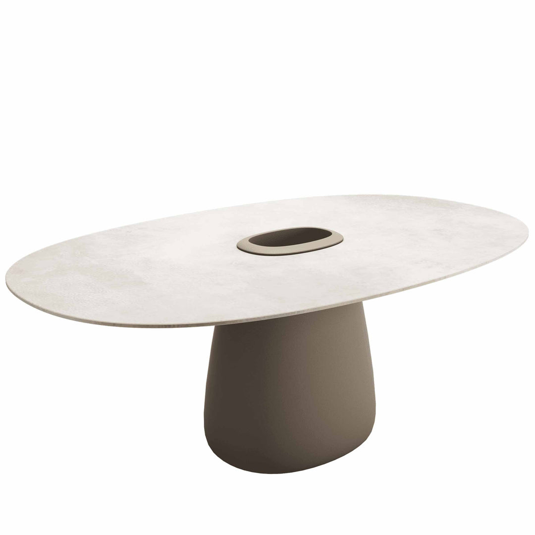 Stoneware Dining Table COBBLE BUCKET by Elisa Giovannoni for Qeeboo 05