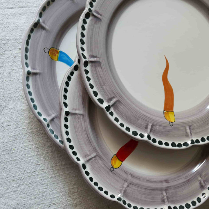 Ceramic Round Serving Plate VIETRI - FORTUNA by Germana Scapellato for Wtfb