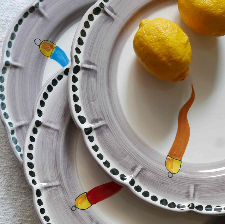 Ceramic Round Serving Plate VIETRI - FORTUNA by Germana Scapellato for Wtfb