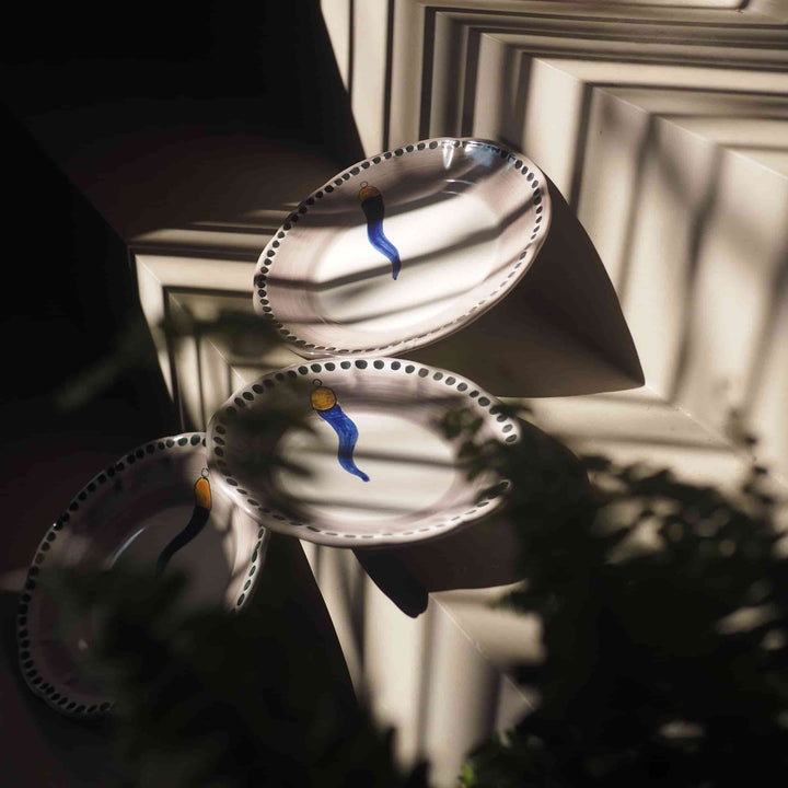 Ceramic Round Serving Plate VIETRI - FORTUNA by Germana Scapellato for Wtfb