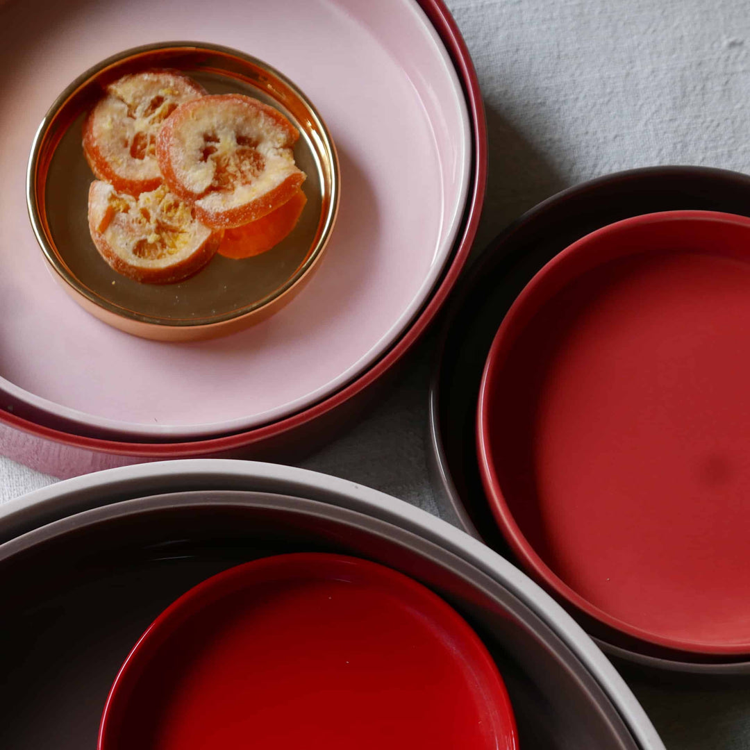 Ceramic Concentric Platters LA CERCHIA - I BASTIONI Set of Six by Germana Scapellato for Wtfb