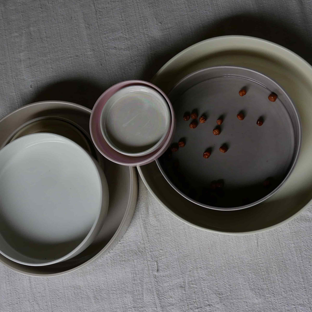 Vassoi Concentrici in Ceramica LA CERCHIA - CIRCONVALLAZIONE Set di Sei di Germana Scapellato per Wtfb