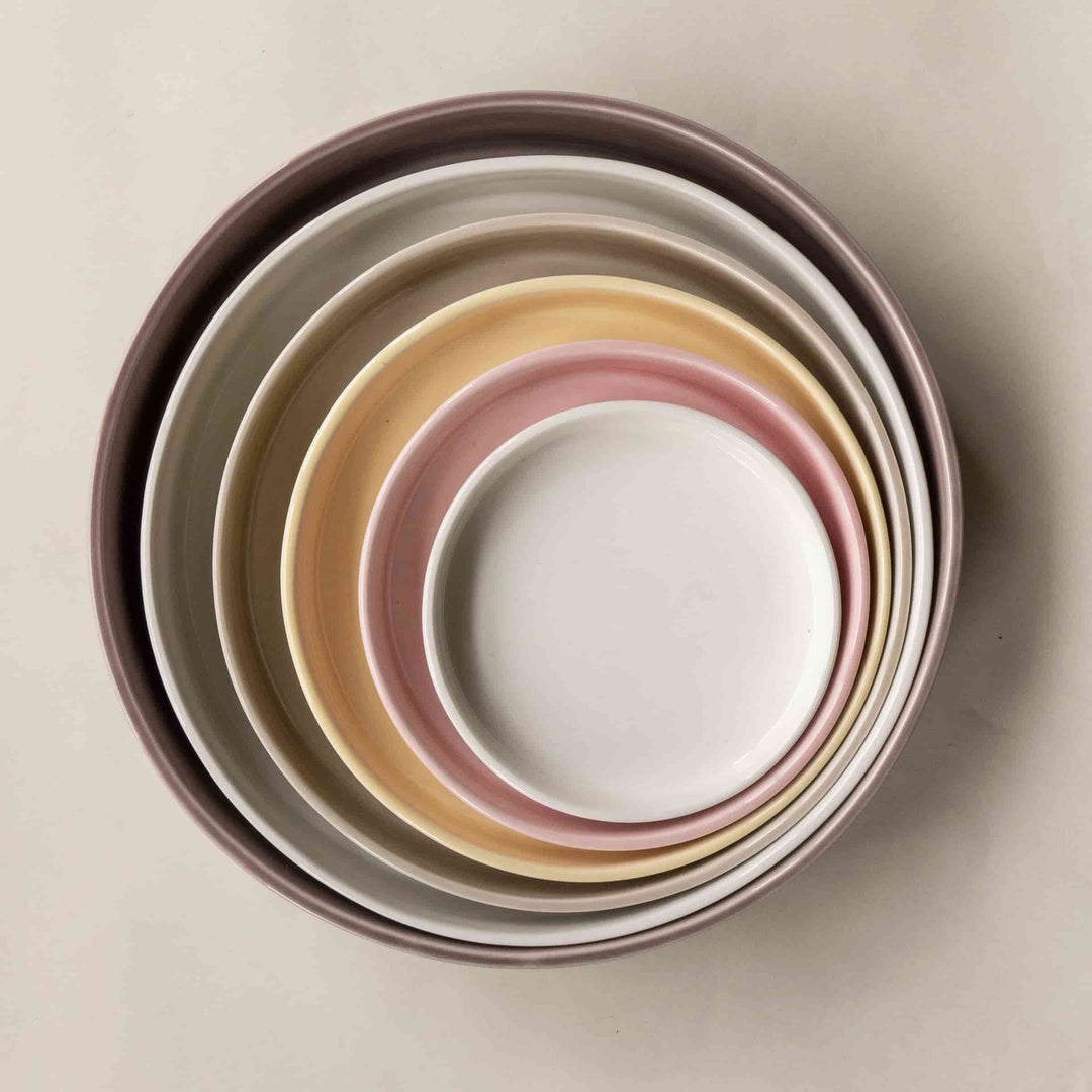 Vassoi Concentrici in Ceramica LA CERCHIA - CIRCONVALLAZIONE Set di Sei di Germana Scapellato per Wtfb