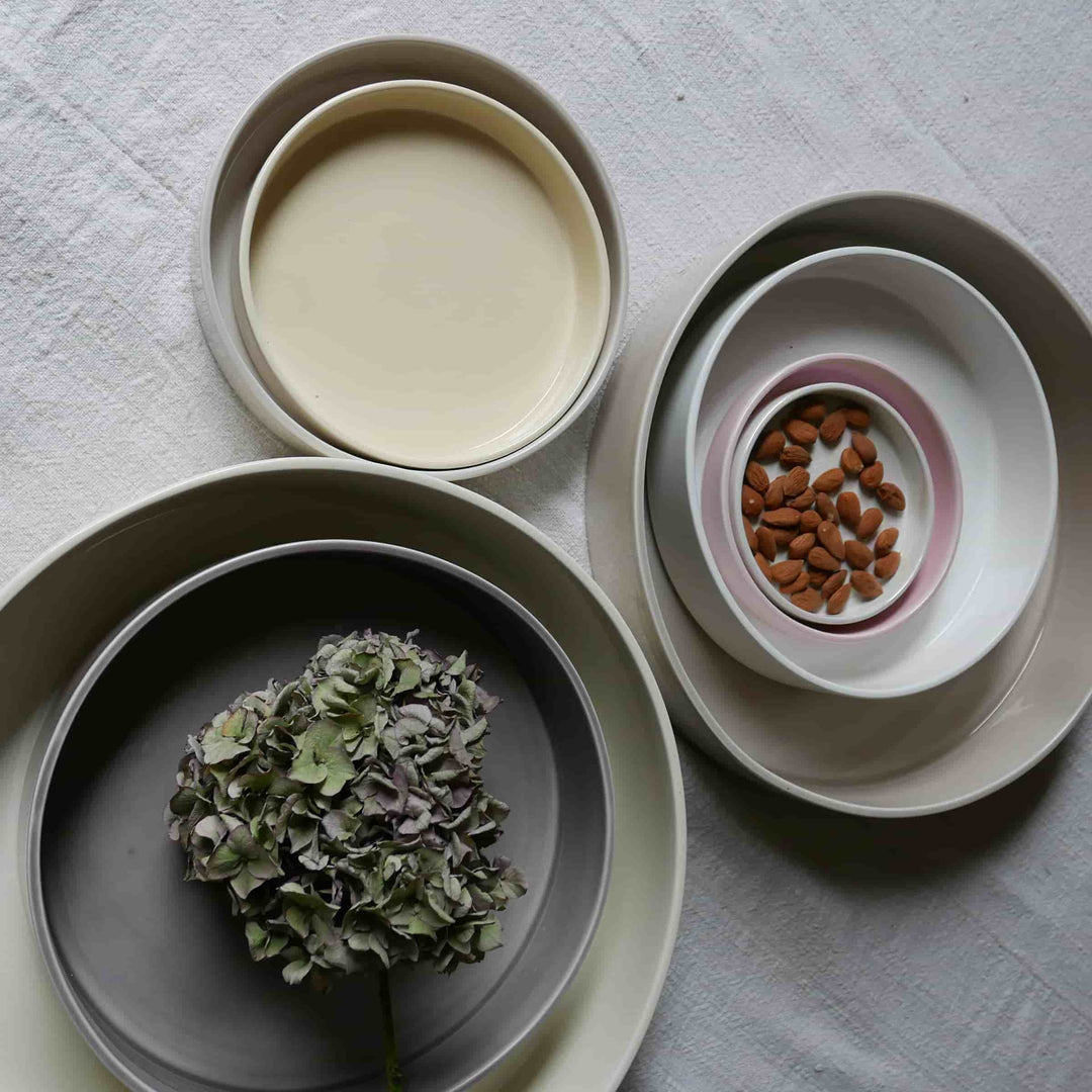 Vassoi Concentrici in Ceramica LA CERCHIA - CIRCONVALLAZIONE Set di Sei di Germana Scapellato per Wtfb