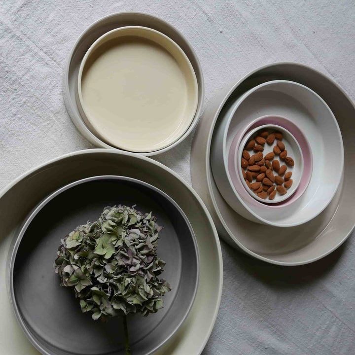 Vassoi Concentrici in Ceramica LA CERCHIA - CIRCONVALLAZIONE Set di Sei di Germana Scapellato per Wtfb