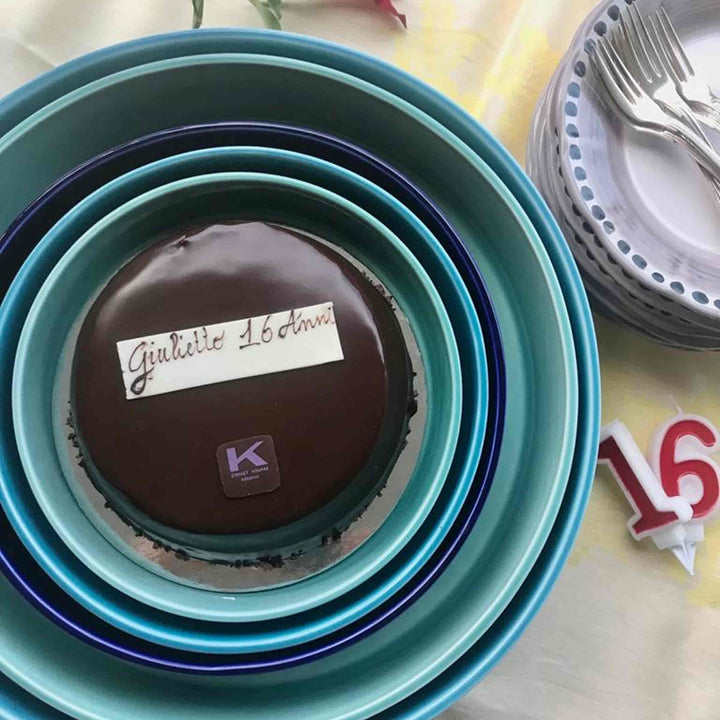 Keramische konzentrische Platten LA CERCHIA - NAVIGLI Set aus sechs von Germana Scapellato für Wtfb