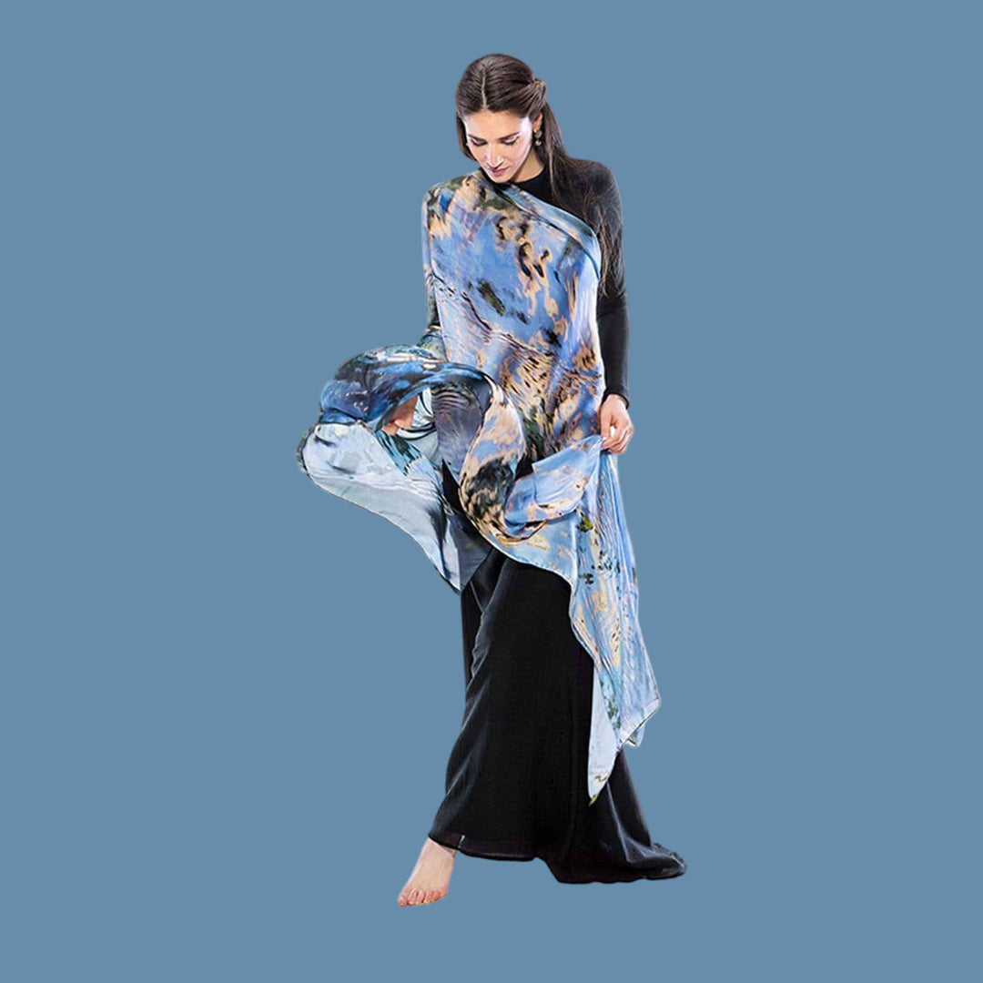 Manto Sogno a la Sorgue silk shawl by Adima, luxury designer scarf