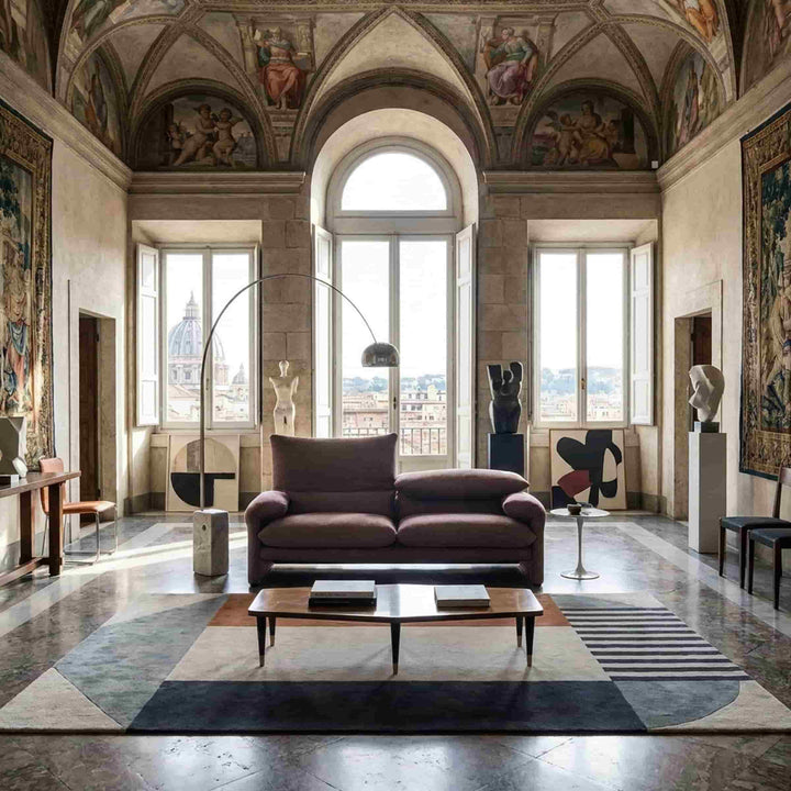 Divano a due posti in tessuto MARALUNGA MAXI, progettato da Vico Magistretti per Cassina