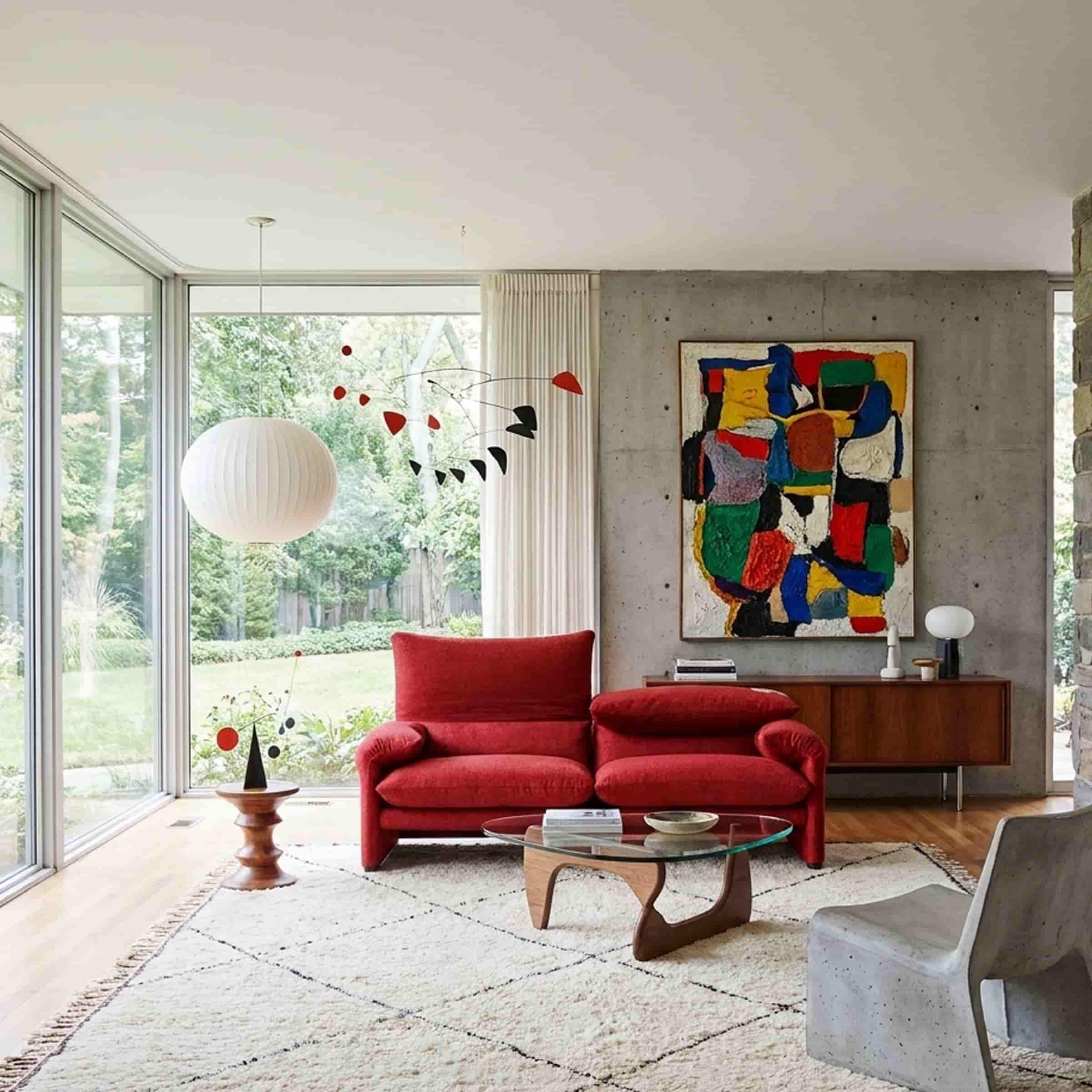 Fabric Two-Seater Sofa MARALUNGA MAXI by Vico Magistretti for