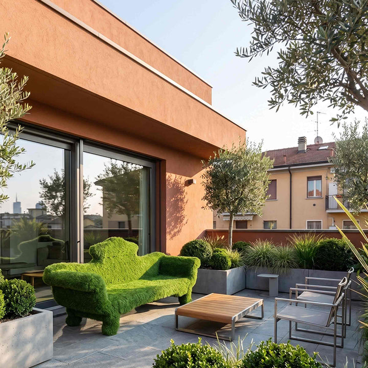 indoor and outdoor sofa sofagreen by 13ricrea in a terrace