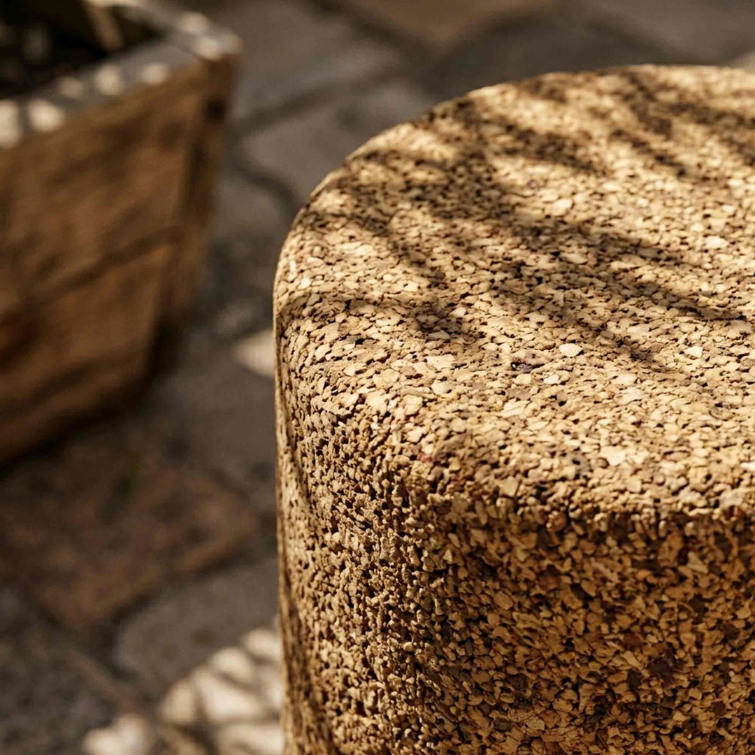 Detail of cork Stool WINE 65 by Suber